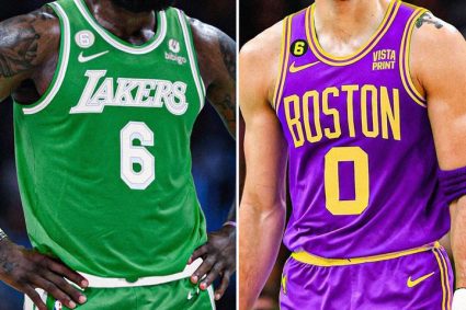 US media: If [Lakers & Celtics] and [Real Madrid & Barcelona] exchange jersey colors……