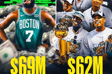 69 million! Brown’s salary in the last year of the new contract exceeded the total salary of starting five when the Green Army won the championship in 2008.🤯